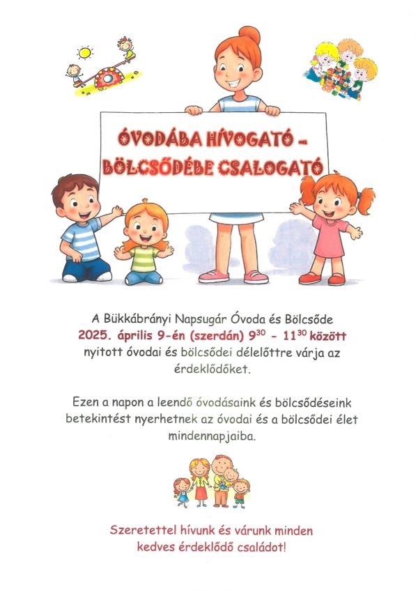 Óvoda, bölcsődei nyílt nap galéria kép 1